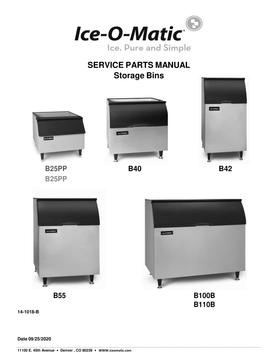 B110B ice machine parts diagram
