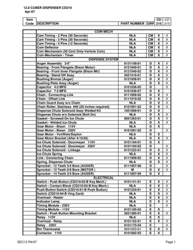 CD215 ice machine parts diagram