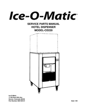 CD220 ice machine parts diagram