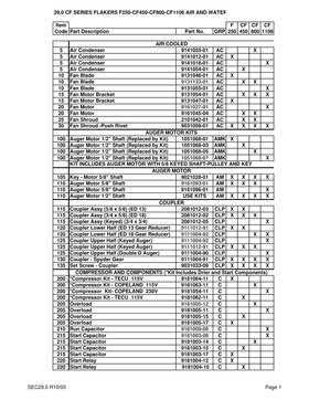 CF800 ice machine parts diagram