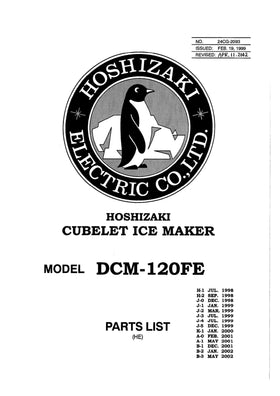 DCM-120FE ice machine parts diagram