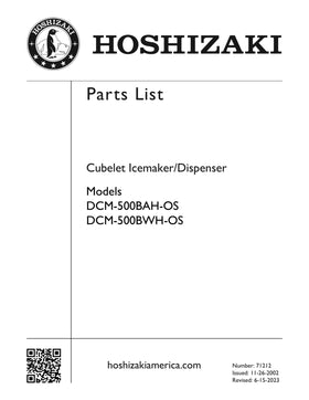 DCM-500BWH-OS ice machine parts diagram