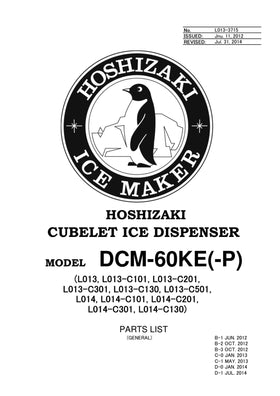 DCM-60KE ice machine parts diagram