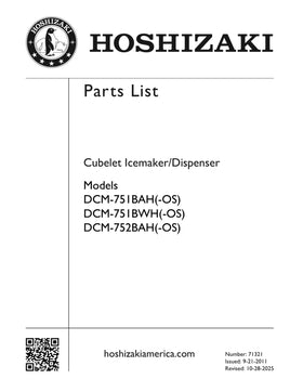 DCM-752BAH ice machine parts diagram