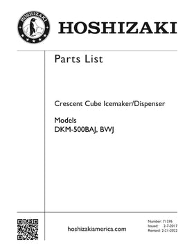 DKM-500BWJ ice machine parts diagram