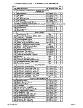 EC606 ice machine parts diagram