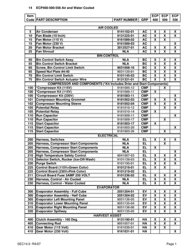 ECP500 ice machine parts diagram