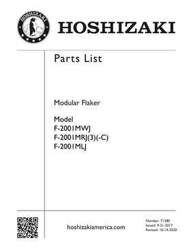 F-2001MWJ ice machine parts diagram