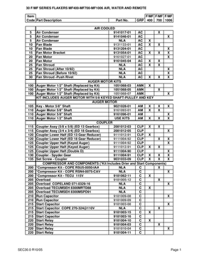 F_MF700 ice machine parts diagram