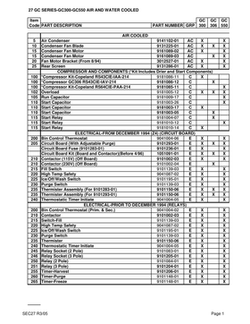 GC305 ice machine parts diagram