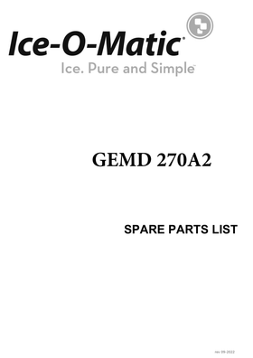 GEMD270A2 ice machine parts diagram