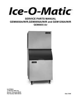 GRC2061 ice machine parts diagram
