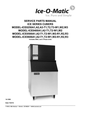 ICE0305 ice machine parts diagram