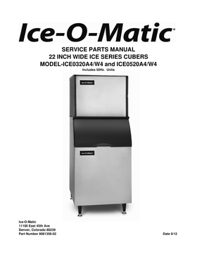 ICE0525 ice machine parts diagram
