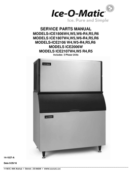 ICE2107 ice machine parts diagram