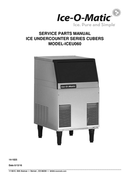 ICEU060 ice machine parts diagram