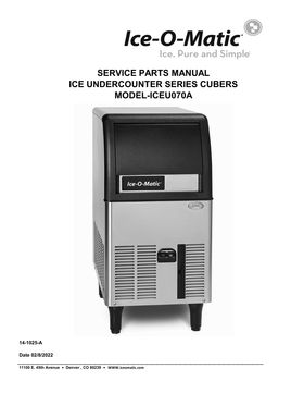 ICEU070A ice machine parts diagram