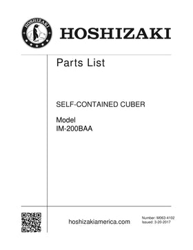 IM-200BAA ice machine parts diagram