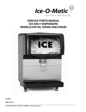 IOD150 ice machine parts diagram