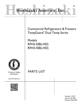 RFH2-SSB ice machine parts diagram