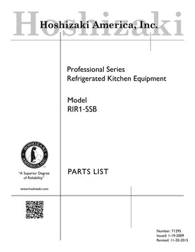 RIR1-SSB ice machine parts diagram