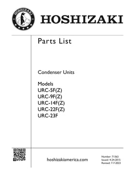 URC-9FZ ice machine parts diagram