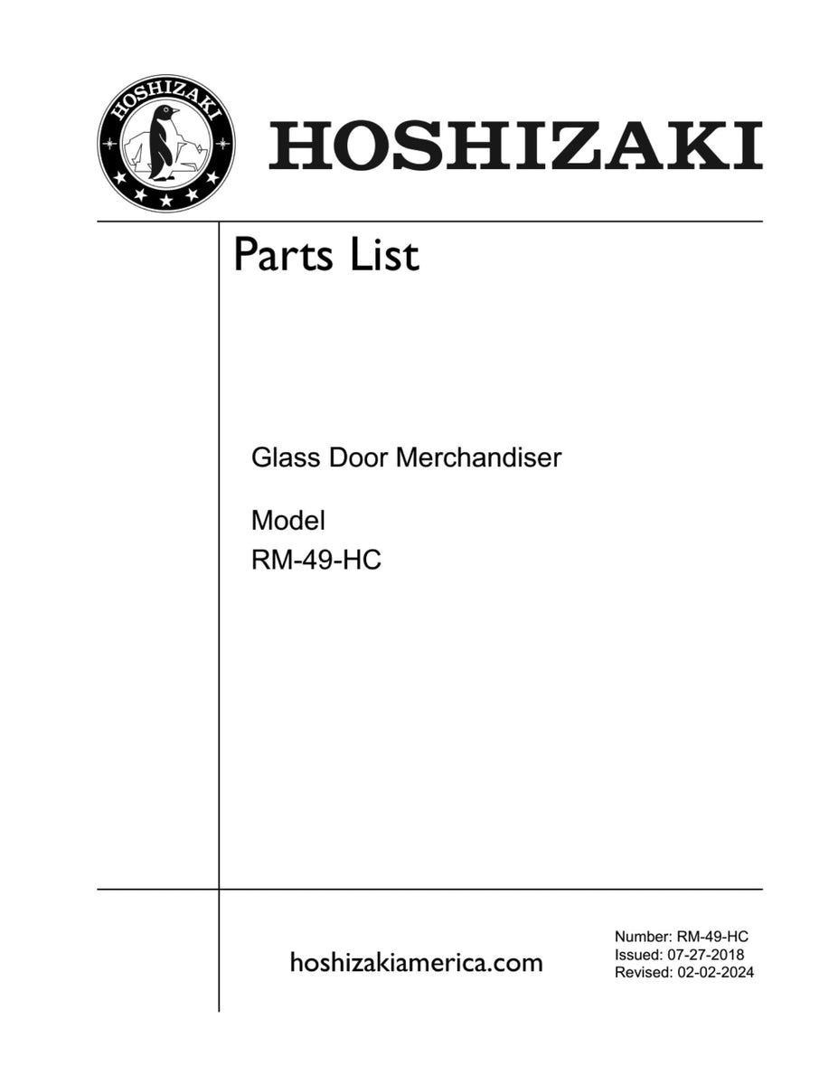 Oem 26f Wht Hoshizaki RM-49-HC-WHT Parts Breakdown | OEM Parts – Ice Machine Parts