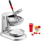 VEVOR Ice Crusher Machine 220lbs Per Hour Electric 4 Blades Snow Cone Maker Stainless Steel Shaved Ice Machine with Bowl and Cover 300W 2000RPM Ice-Shaver