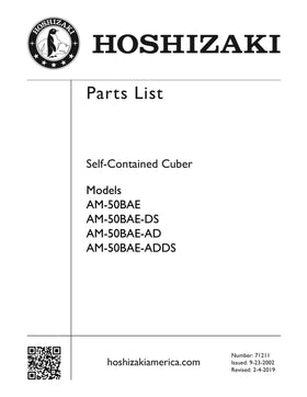 AM-50BAE-ADDS ice machine parts diagram