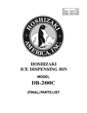 DB-200C ice machine parts diagram