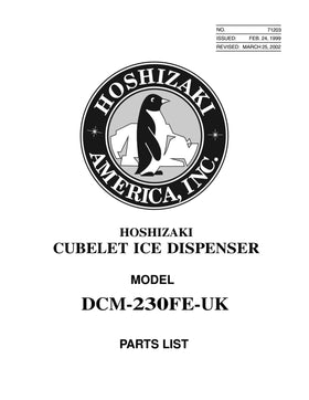 DCM-230FE-UK ice machine parts diagram