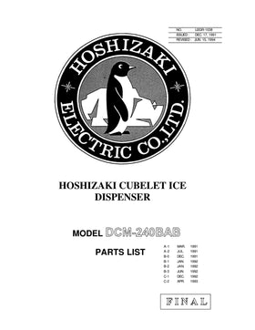 DCM-240BAB ice machine parts diagram
