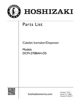 DCM-270BAH-OS ice machine parts diagram