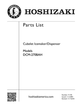 DCM-270BAH ice machine parts diagram