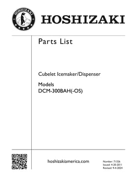DCM-300BAH-OS ice machine parts diagram