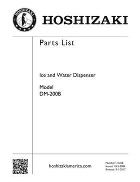 DM-200B ice machine parts diagram