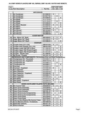 EMF705 ice machine parts diagram