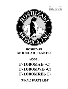 F-1000MAE ice machine parts diagram