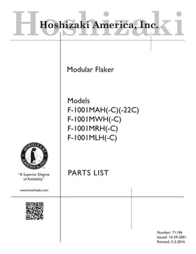 F-1001MAH-22C ice machine parts diagram