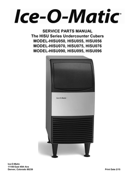 HISU075 ice machine parts diagram