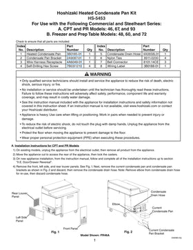 HS-5453 ice machine parts diagram