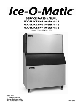 ICE1407A3 ice machine parts diagram