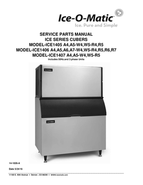 ICE1407W ice machine parts diagram