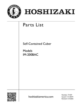 IM-200BAC ice machine parts diagram
