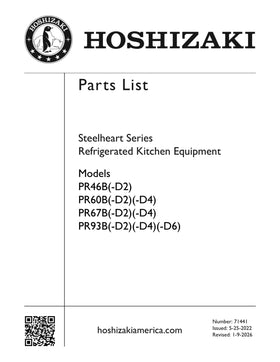 PR60B ice machine parts diagram