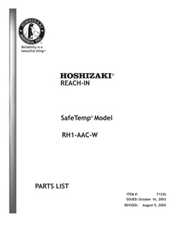 RH1-AAC-W ice machine parts diagram