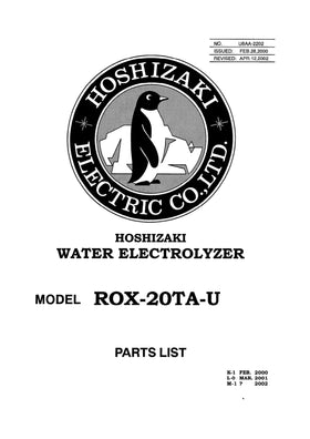 ROX-20TA-U ice machine parts diagram