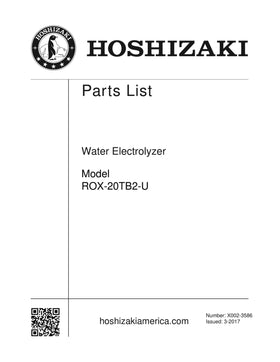 ROX-20TB2-U ice machine parts diagram